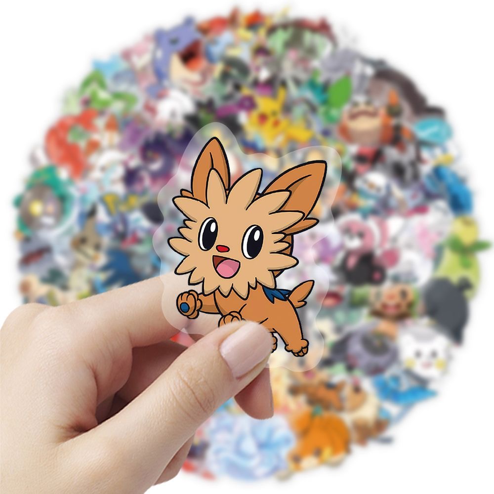 Tablet Cute Accessories - 100 Adesivi Pokémon, Simpatici Adesivi Trasparenti